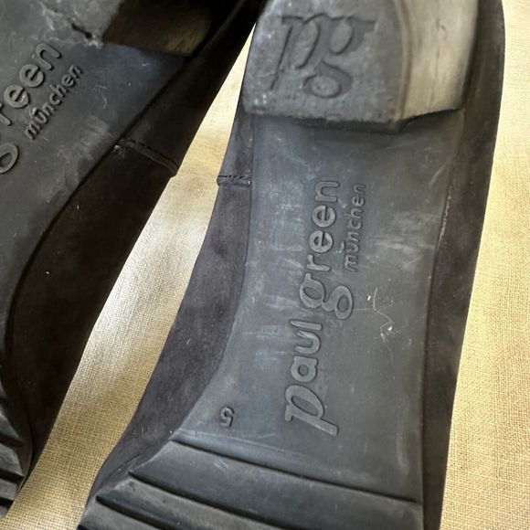 PAUL GREEN Round Toe Ankle Strap Heels in Black Leather - Picture 8 of 9